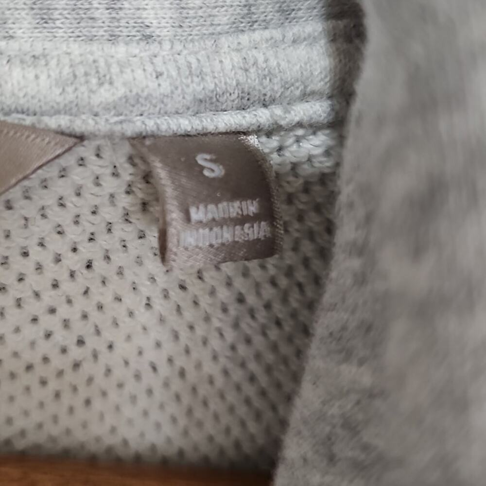 Athleta French Terry Pique Wrap Cardigan Gray Size S - Picture 5 of 8